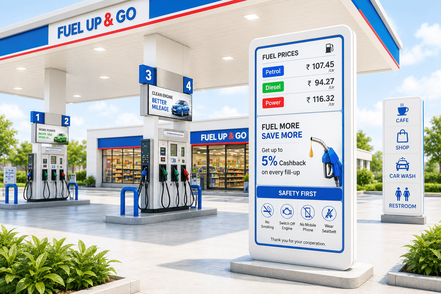 Fuel Stations & Petrol Pumps